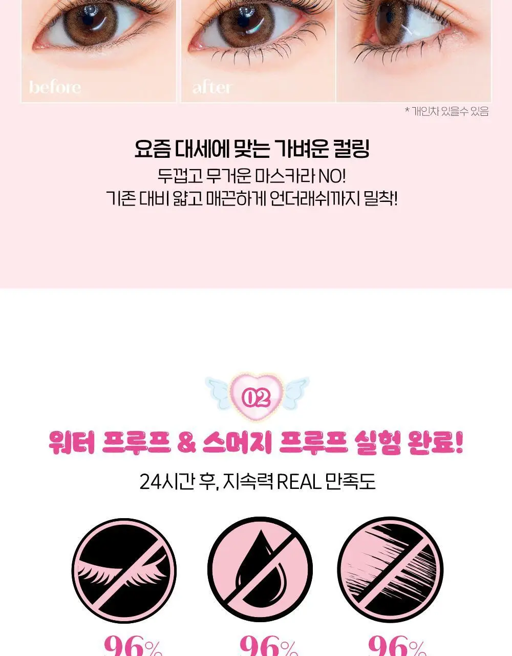 [1등 컬링]에뛰드 컬 픽스 마스카라 1+1기획(+핑크 트위저) 4 Colors 상세페이지 12